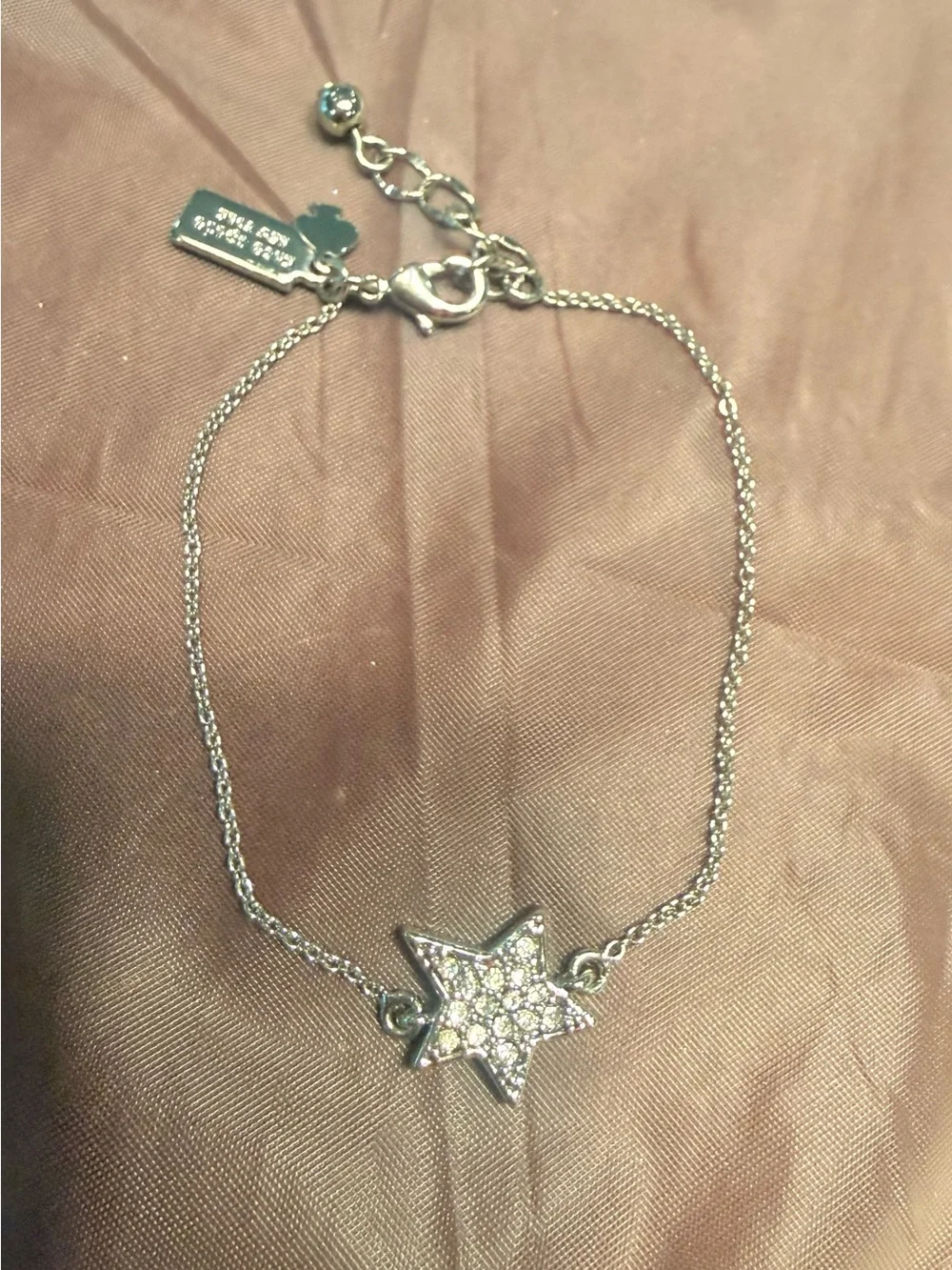 kate spade silver tone star pavé bracelet